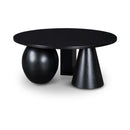  Meridian Revive Black Solid Wood And Oak Veneer Coffee Table IMAGE 1