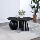 Meridian Revive Black Solid Wood And Oak Veneer Coffee Table IMAGE 2
