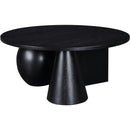  Meridian Revive Black Solid Wood And Oak Veneer Coffee Table IMAGE 3