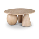  Meridian Revive Natural Solid Wood And Oak Veneer Coffee Table IMAGE 1
