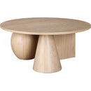  Meridian Revive Natural Solid Wood And Oak Veneer Coffee Table IMAGE 3