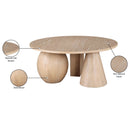  Meridian Revive Natural Solid Wood And Oak Veneer Coffee Table IMAGE 6
