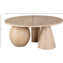  Meridian Revive Natural Solid Wood And Oak Veneer Coffee Table IMAGE 7