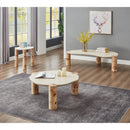  Meridian Thor Natural Resin Top And Burl Veneer Base Coffee Table IMAGE 5