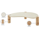  Meridian Thor Natural Resin Top And Burl Veneer Base Coffee Table IMAGE 6