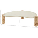  Meridian Thor Natural Resin Top And Burl Veneer Base Coffee Table IMAGE 7