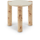  Meridian Thor Natural Resin Top And Burl Veneer Base End / Side Table IMAGE 1