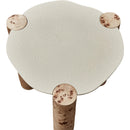  Meridian Thor Natural Resin Top And Burl Veneer Base End / Side Table IMAGE 3