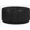  Meridian Ronin Black Solid Wood And Oak Veneer Coffee Table IMAGE 6