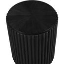  Meridian Ronin Black Solid Wood And Oak Veneer End Table IMAGE 3