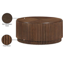  Meridian Ronin Brown Solid Wood And Oak Veneer Coffee Table IMAGE 5