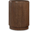  Meridian Ronin Brown Solid Wood And Oak Veneer End Table IMAGE 1