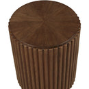  Meridian Ronin Brown Solid Wood And Oak Veneer End Table IMAGE 3
