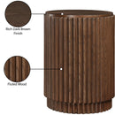  Meridian Ronin Brown Solid Wood And Oak Veneer End Table IMAGE 5