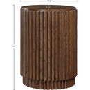  Meridian Ronin Brown Solid Wood And Oak Veneer End Table IMAGE 6