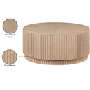  Meridian Ronin Natural Solid Wood And Oak Veneer Coffee Table IMAGE 5