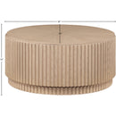 Meridian Ronin Natural Solid Wood And Oak Veneer Coffee Table IMAGE 6