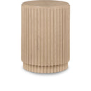  Meridian Ronin Natural Solid Wood And Oak Veneer End Table IMAGE 1