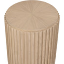  Meridian Ronin Natural Solid Wood And Oak Veneer End Table IMAGE 3