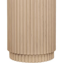  Meridian Ronin Natural Solid Wood And Oak Veneer End Table IMAGE 4