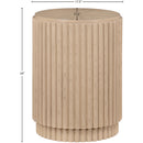  Meridian Ronin Natural Solid Wood And Oak Veneer End Table IMAGE 6