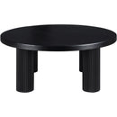  Meridian Hayden Black Solid Wood And Oak Veneer Coffee Table IMAGE 3