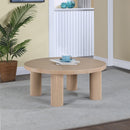  Meridian Hayden Natural Solid Wood And Oak Veneer Coffee Table IMAGE 2