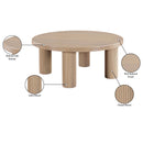  Meridian Hayden Natural Solid Wood And Oak Veneer Coffee Table IMAGE 6