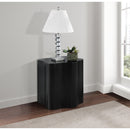  Meridian Zaire Black Solid Wood And Burl Veneer End / Side Table IMAGE 2