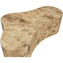  Meridian Zaire Natural Solid Wood And Burl Veneer Coffee Table IMAGE 4