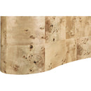  Meridian Zaire Natural Solid Wood And Burl Veneer Coffee Table IMAGE 5