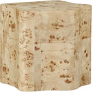  Meridian Zaire Natural Solid Wood And Burl Veneer End / Side Table IMAGE 3