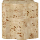  Meridian Zaire Natural Solid Wood And Burl Veneer End / Side Table IMAGE 4