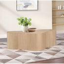  Meridian Zaire Natural Solid Wood And Burl Veneer Coffee Table IMAGE 2
