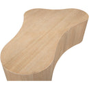  Meridian Zaire Natural Solid Wood And Burl Veneer Coffee Table IMAGE 4