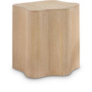  Meridian Zaire Natural Solid Wood And Burl Veneer End / Side Table IMAGE 1