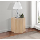  Meridian Zaire Natural Solid Wood And Burl Veneer End / Side Table IMAGE 2