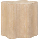  Meridian Zaire Natural Solid Wood And Burl Veneer End / Side Table IMAGE 3