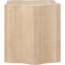  Meridian Zaire Natural Solid Wood And Burl Veneer End / Side Table IMAGE 4