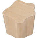  Meridian Zaire Natural Solid Wood And Burl Veneer End / Side Table IMAGE 6