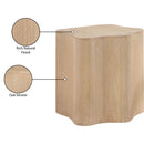  Meridian Zaire Natural Solid Wood And Burl Veneer End / Side Table IMAGE 7
