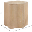  Meridian Zaire Natural Solid Wood And Burl Veneer End / Side Table IMAGE 8