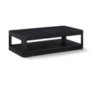  Meridian Reeves Black Solid Wood And Burl Veneer Coffee Table IMAGE 1