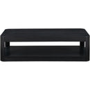  Meridian Reeves Black Solid Wood And Burl Veneer Coffee Table IMAGE 3