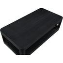  Meridian Reeves Black Solid Wood And Burl Veneer Coffee Table IMAGE 4