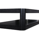  Meridian Reeves Black Solid Wood And Burl Veneer Coffee Table IMAGE 5
