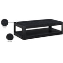  Meridian Reeves Black Solid Wood And Burl Veneer Coffee Table IMAGE 7