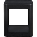  Meridian Reeves Black Solid Wood And Burl Veneer End / Side Table IMAGE 3