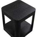  Meridian Reeves Black Solid Wood And Burl Veneer End / Side Table IMAGE 4