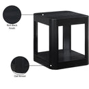  Meridian Reeves Black Solid Wood And Burl Veneer End / Side Table IMAGE 7